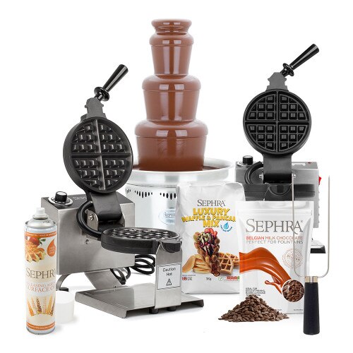 CF27R Chocolate Fountain and 2 Belgian Waffle Makers
